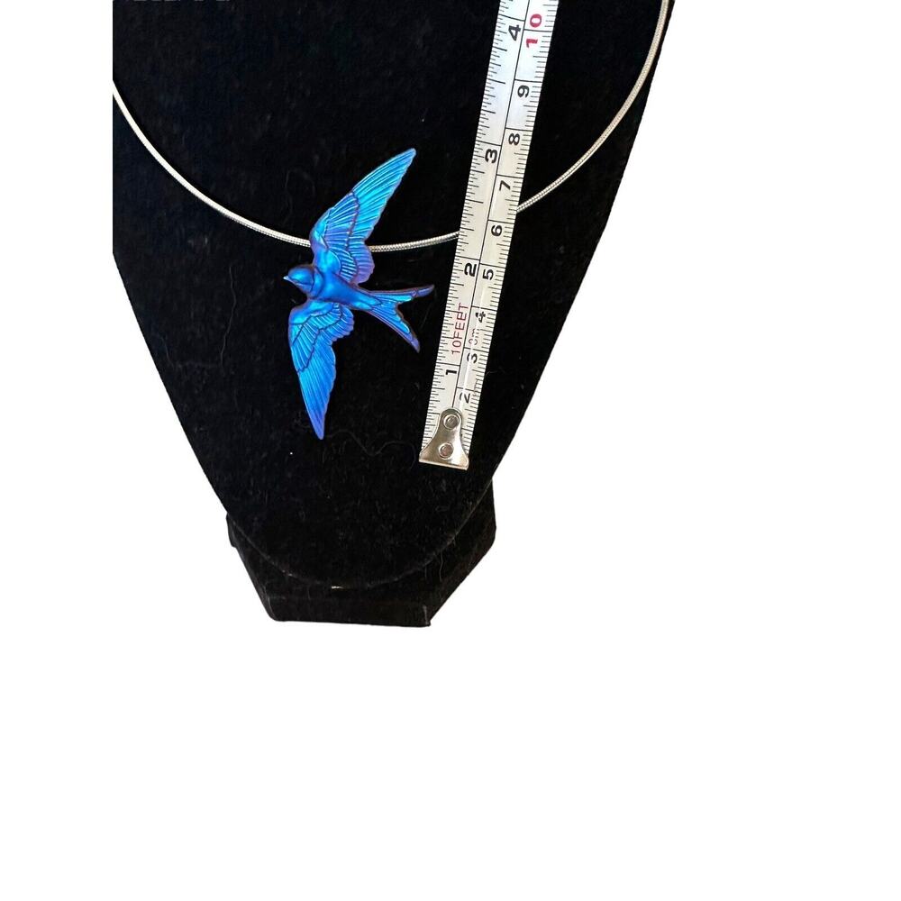 Bluebird Pâte De Verre Glass Pendant Gregory Burgard New Limited Edition Signed - Picture 7 of 16
